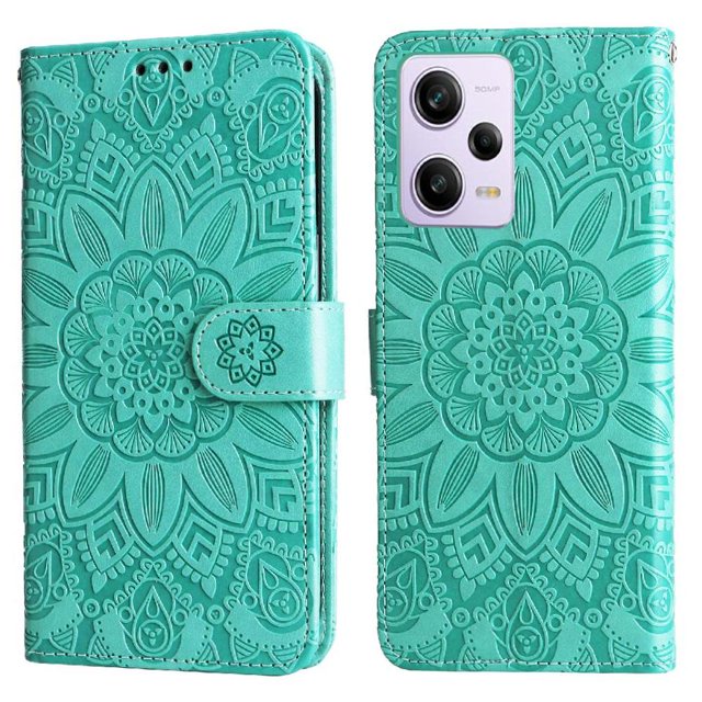 Funda tipo cartera GANGXUN para Xiaomi Redmi Note 12 Pro 5G , diseño girasol, cuero PU, soporte, cierre magnético, tarjetero