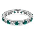 thumbnail image 4 of Auriga Fine Jewelry 14K White Gold Lab Grown Diamond VS/SI GH & Cr Alexandrite Eternity Band for Women Size 5, 4 of 7