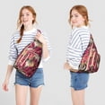 thumbnail image 4 of Exotic Floral Botanical Sling Bag, Multi-Pocket for Women & Men, 4 of 4