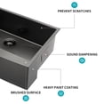 thumbnail image 5 of 33 Gunmetal Black Farmhouse Sink - 33 Inch Kitchen Sink Stainless Steel 16 gauge Apron Front Kitchen Sink, 5 of 7