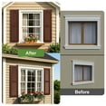 thumbnail image 6 of YYAo Plantation Shutters with Premium Board and Batten, Shutter with Easy Mount for Farmhouse, Home Office, Living Room, Bedroom, Red(14"*31"), 6 of 7