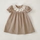 thumbnail image 1 of Vestido de princesa con cuello de encaje para niña, vestidos de estilo coreano con mangas abullonadas, camisa para muñeca bebé, conjunto Bloomer, traje para hermanas, 1 of 6