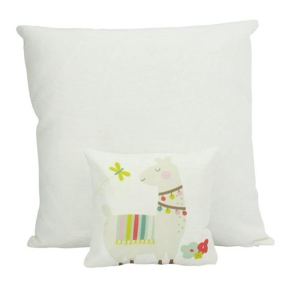 MINI Llama with Flowers | Pillow | Good Vibes Only | Cactus Pillow | Positive Vibes | South Western | Tiny House Decor | Lumbar Pillow