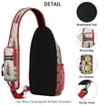 thumbnail image 3 of Sling Backpack,Brown Christmas Tree Pattern Crossbody Bag with Water Bottle Holder,Waterproof Sling Bag for Men/Women with Chest Phone Holder for Hiking,Travel, 3 of 6