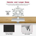 thumbnail image 2 of Christmas Stocking Holders for Mantles 4 Pack, Xmas Stocking Holder No-slip Stocking Hangers for Mantel Fireplace, Silver Metal Snowflake Shape Mantel Stocking X-mas Hooks - Weighted Base, 2 of 6