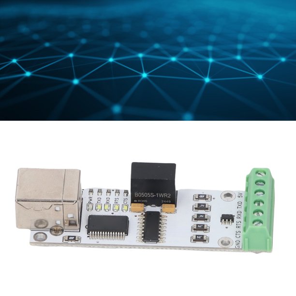 Módulo Serie USB A TTL, Indicadores De Pines De Función De 300 Bps A 2 M Bps Adaptador Convertidor Serie USB A TTL Chip De Grado Industrial Terminales De 3,5 Mm Para Accesorios