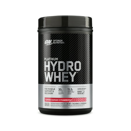 Optimum Nutrition Platinum Hydrowhey, Supercharged Strawberry, 20 srv