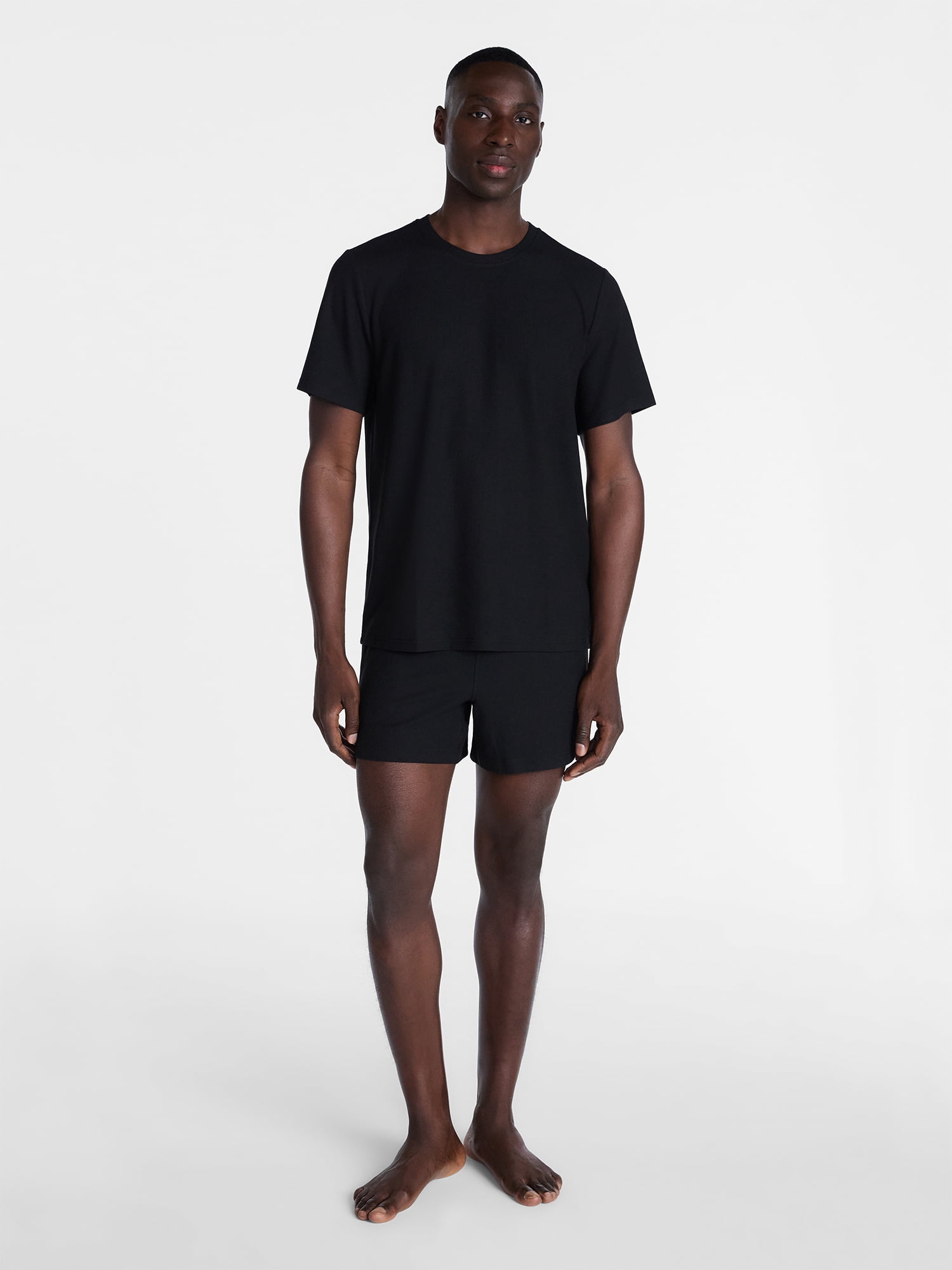 George Men's Waffle Knit Sleep Tee with Short Sleeves, Sizes XS-3XL