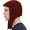 Burgundy, variant on vastwit Medieval Coif Cap Cotton Hats with Ear Flaps Bonnet Lightweight Stretchy Headwear White One Size