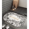 thumbnail image 5 of Alfombrilla de baño tipo cachemira, absorbente, antideslizante, para entrada de baño, ovalada, 5 of 5