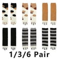 thumbnail image 1 of 1Pcs Calcetines de invierno para mujer con garras de gato, cálidos, suaves y esponjosos, zapatillas informales, calcetines de suelo, 1 of 5