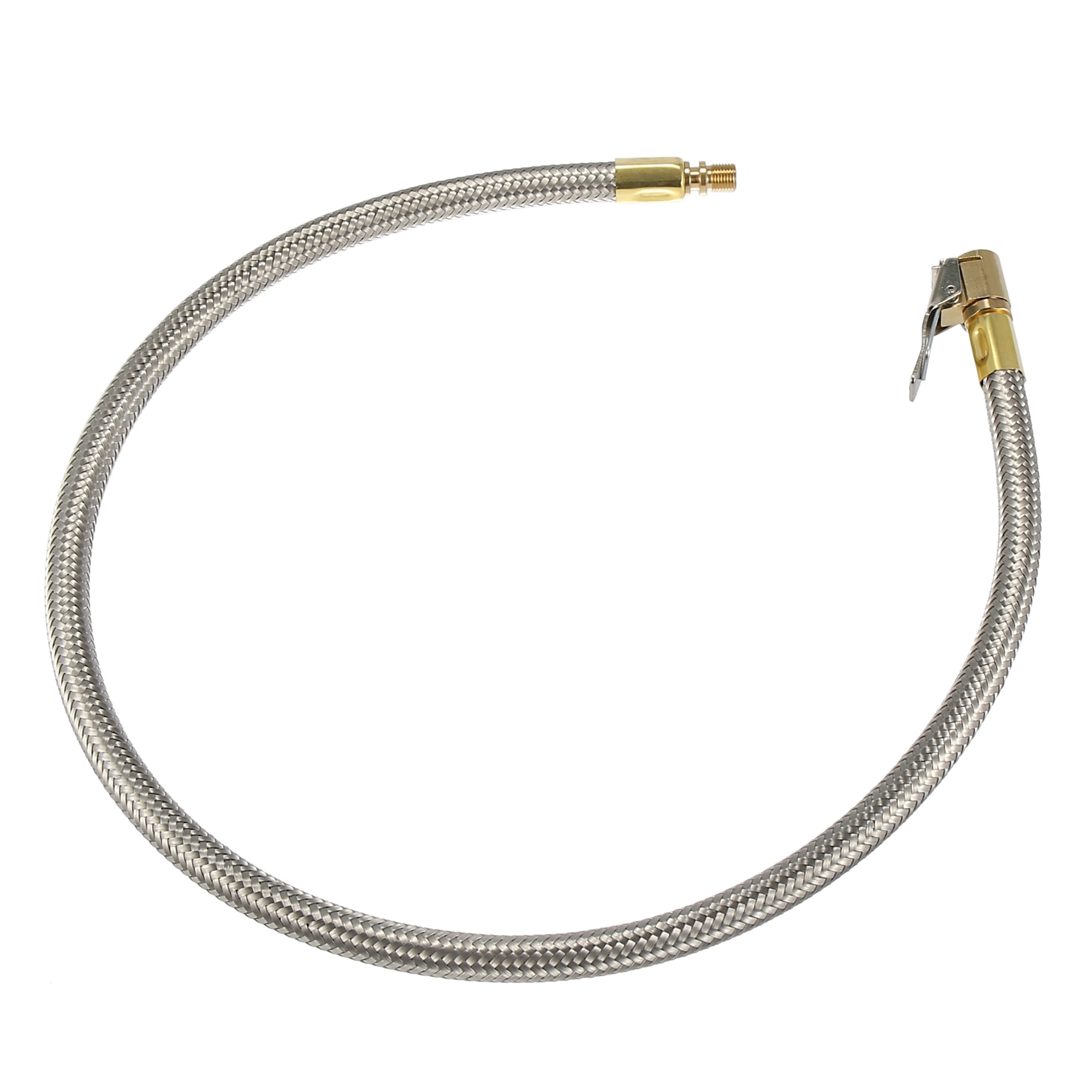 Unique Bargains Flexible Stainless Tire Valve Air Chuck Inflator Adapter 23.62"