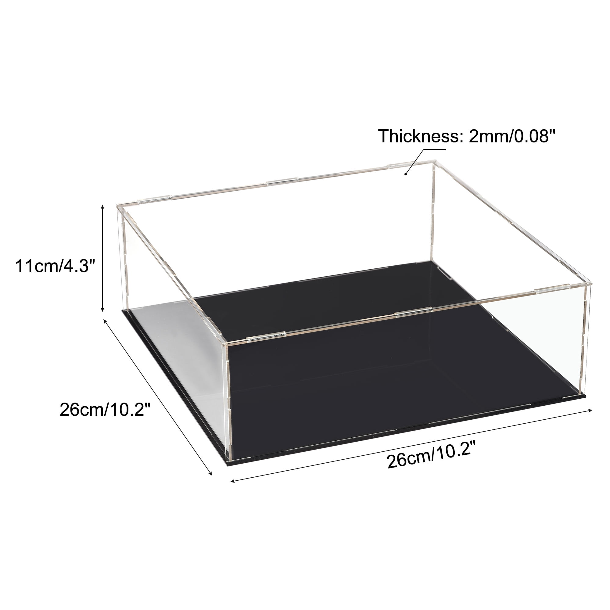 8"x4"x4" Transparent Acrylic Display Case Dustproof Assembled Model Show Box 