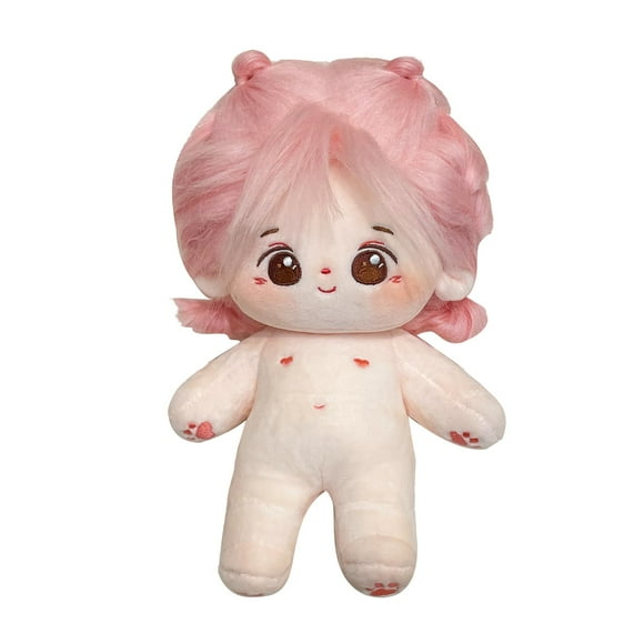 S Oujcen Muñeco De Peluche Posable De 20 Cm - Lindo Juguete De Peluche De Algodón con Esqueleto Articulado - Muñeco De Vestir Suave De Anime - Adorable Coleccionable Kawaii (Solo Muñecas Sin Ropa) -16