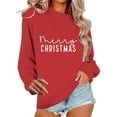 thumbnail image 4 of Goodtrade8 Christmas Tops for Women 2025 Merry Sweatshirts Printed Long Sleeve Crew Neck Christmas Gifts, 4 of 6