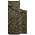 thumbnail image 2 of Camo and Branch Green Pattern Teens Toddler Nap Mat with Pillow, Sleeping Mat Bag for Preschool Daycare 59"x22", 2 of 6