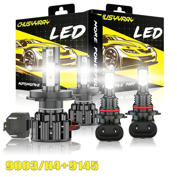 Compatible for 2010 2011 Toyota Tacoma 4X 6000K LED Headlight   Fog Light Bulbs Kit