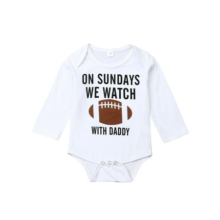 

Cotton Newborn Infant Baby Girl Boy Football Romper Jumpsuit Sunsuit Clothes