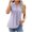 Purple, variant on Luxalzxs Going Out Tops for Women Summer Casual Loose Dressy Solid Color Lapel Collar V-Neck Vest Lace Splicing Sleeveless Basic T-Shirt Tank Tops
