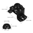 thumbnail image 2 of HAMPPLIES 1Jgo Soporte Para Ventilador De Con Adaptador 27Mm Para Instalación Fácil Y Estable, 2 of 7