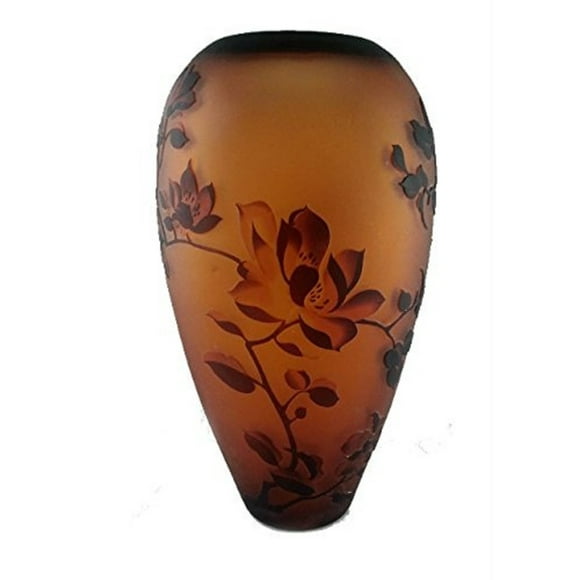 Jarrón Manhattan Chic Antiquity Inverted Beehive, 12 cm, color ámbar