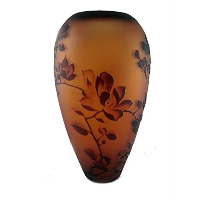 Jarrón Manhattan Chic Antiquity Inverted Beehive, 12 cm, color ámbar