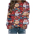 thumbnail image 2 of jjayotai Christmas Ugly Sweaters for Women, Plus Size Novelty 3D Cute Print Long Sleeve Funny Sweatshirts Xmas Ladies Cute Tops Pullover Red M, 2 of 7