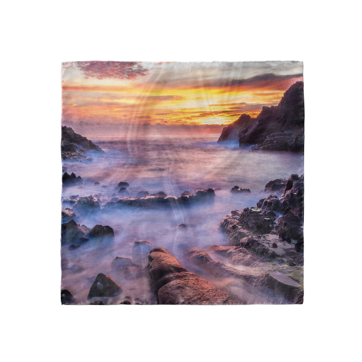 Hawaiian Head Scarf, Sunrise Halona Beach, Head Wrap, 3 Sizes, by Ambesonne  picture