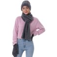 thumbnail image 4 of FZ FANTASTIC ZONE Womens Winter Warm Knit Beanie Hats and Touchscreen Gloves Long Scarf Sets with Sequins Thick Fleece Lined, 4 of 6