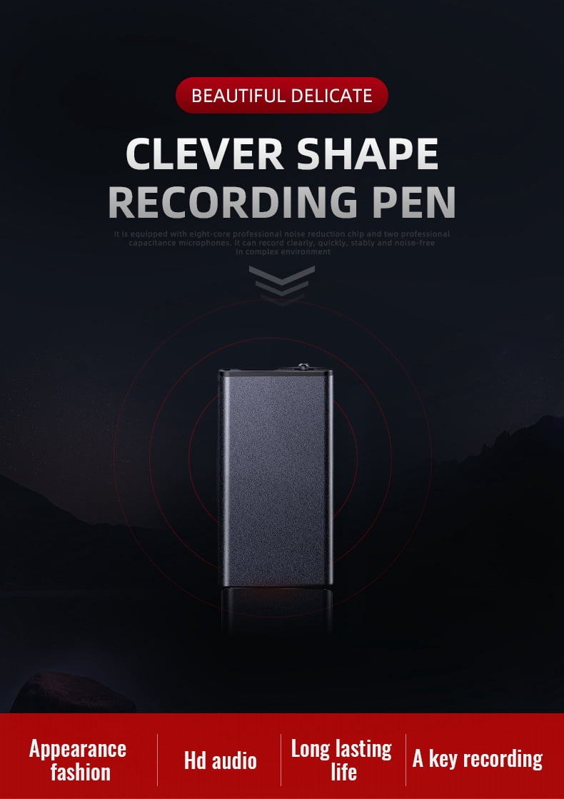 CJBZLCPCOO Q1 strong magnetic MP3 high definition noise reduction AI intelligent voice recorder, conference recorder