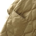 thumbnail image 6 of Olyvenn Women's Lightweight Quilted Puffer Jackets Button Down Collarless Casual Solid Winter Puffy Coat with Pockets Khaki L, 6 of 8