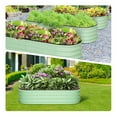 thumbnail image 2 of EDTara 4.5x2x1 FT Oval Raised Garden Bed, 2 Pcs Planter Raised Boxes with Open-Ended Base,Large Metal Raised Planter Beds, 2 of 6