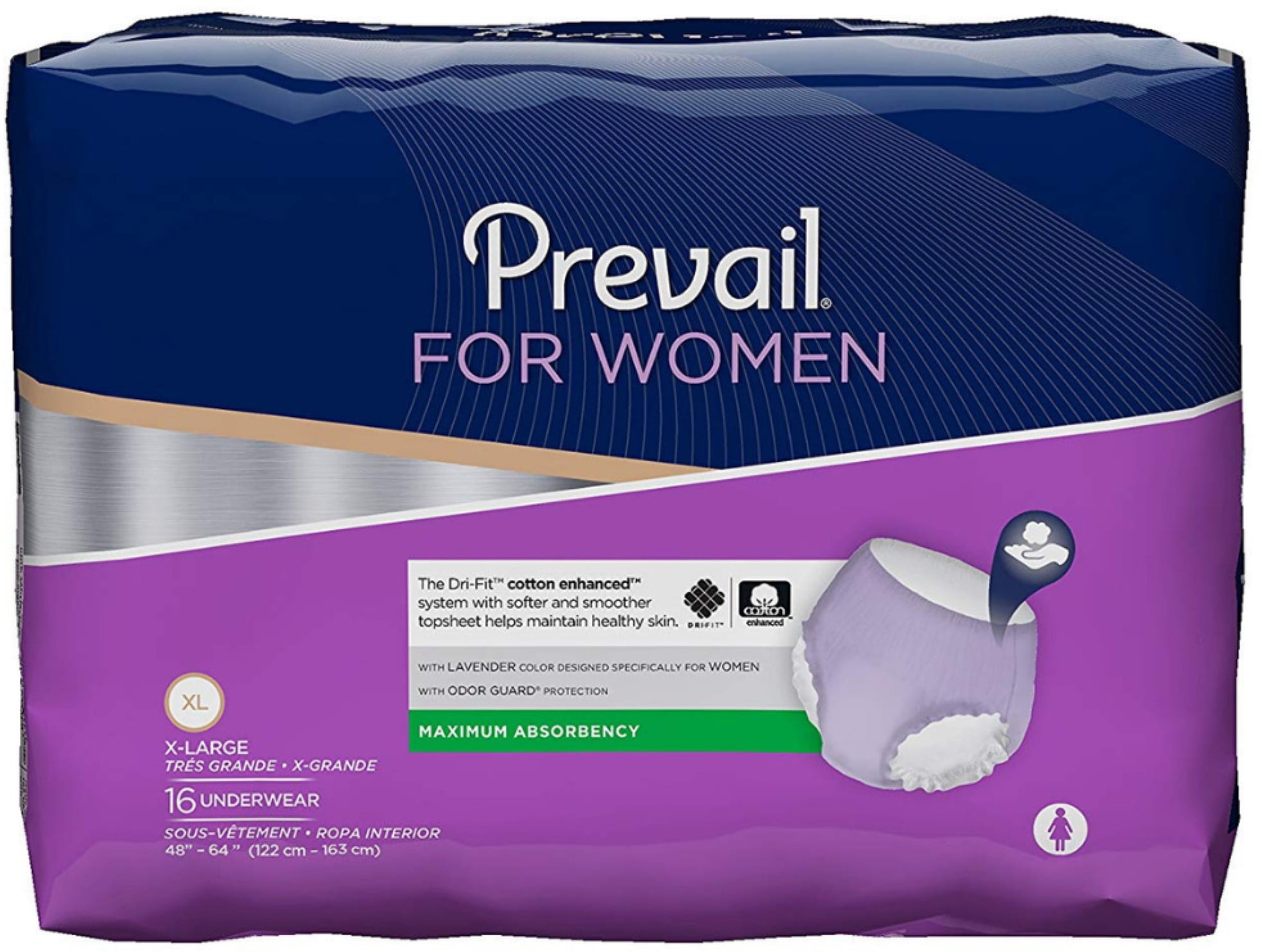 Prevail Maximum Absorbency Incontinence Underwear for Women, Extra