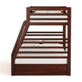 thumbnail image 3 of Furniture of America Tomi Wood Twin over Full Storage Bunk Bed in Dark Walnut, 3 of 5