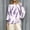 Purple, variant on Womens Tops Summer Baseball Print Round Neck 3/4 Sleeve Cotton Tee Spring Tops for Women