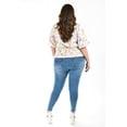 thumbnail image 3 of Blusa con moño Roman Fashion /Tallas Extras, 1832 (Blanco letras) blanco 40, 3 of 6
