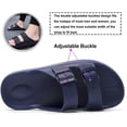 thumbnail image 4 of Unisex Slide Sandals Arch Support Comfort Slides Adjustable Eva Double Buckle Straps Slides, 4 of 6
