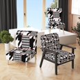 thumbnail image 2 of Designart "Classic Houndstooth Pattern" Upholstered Mid-Century Accent Chair - Arm Chair, 2 of 5