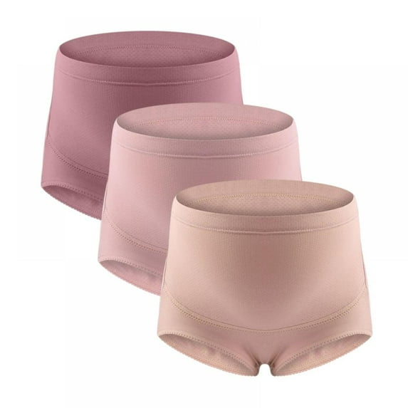 Women's Maternity High Waist Underwear Pregnancy Seamless Soft Hipster Panties Over Bump(3 Pack)