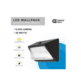 thumbnail image 5 of Commercial Electric 175W Equivalent Integrated LED Bronze Dusk to Dawn Commercial Refractor Wall Pack Light, 6500 Lumens, 4000K, 5 of 5