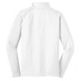 thumbnail image 6 of Mens Sport Wick Stretch 1/2 Zip Polyester/Spandex Pullover White XL, 6 of 7