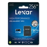 Lexar LSDMI256BBNL633A High-Performance BLUE Series 633x microSDXC UHS-I Card (256 GB)