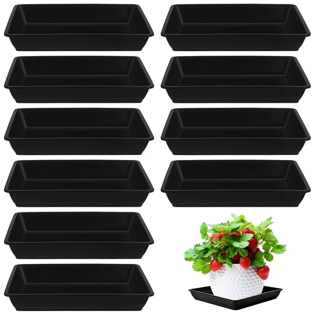 ELAYARD 12Ud Bases Para Macetas Color Negro Con Material Resistente Para Jardinería En Hogar
