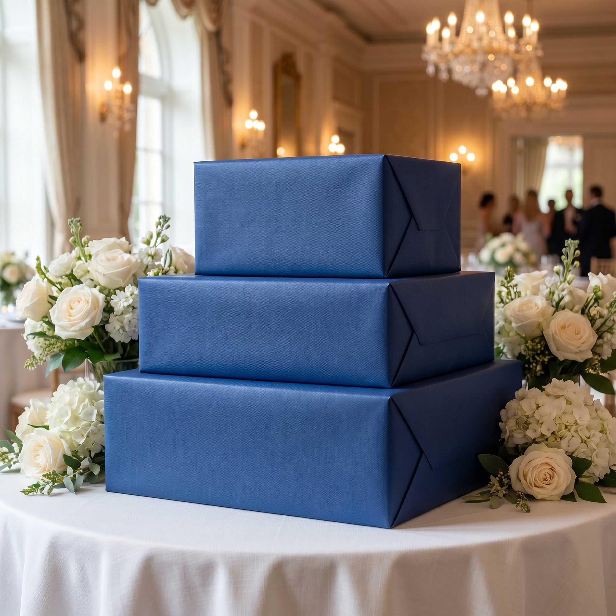 Unique Bargains Heavyweight Wrapping Paper for Gifts and Presentations Blue 39.4" x 27.6"