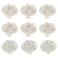 thumbnail image 1 of Shisuyan 9Pcs Lovely Christmas Baking Tools Biscuits Spring Pressing Molds (White), 1 of 8