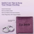 thumbnail image 5 of La Joya 1 Carat Lab-Grown Diamond Hoop Earrings, 14K White Gold Plated Sterling Silver, 5 of 6