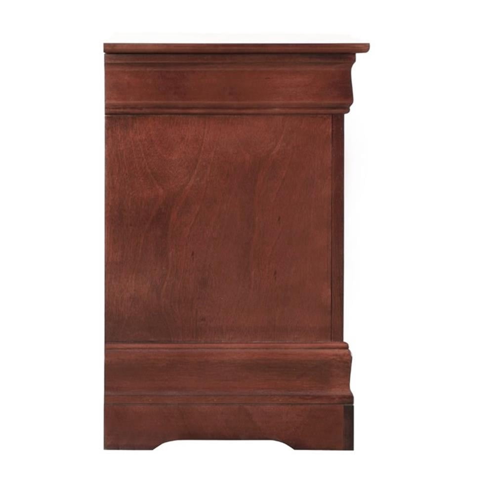 Glory Furniture Louis Phillipe 2 Drawer Nightstand in Cherry