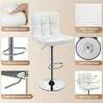 thumbnail image 3 of Topeakmart Bar Stool with Adjustable Height, White, Set of 2, 3 of 7