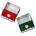 thumbnail image 3 of 2 latas de galletas navideñas con tapa, latas de metal vacías para galletas de caramelo, caja de regalo navideña retro para fiestas navideñas, 3 of 8