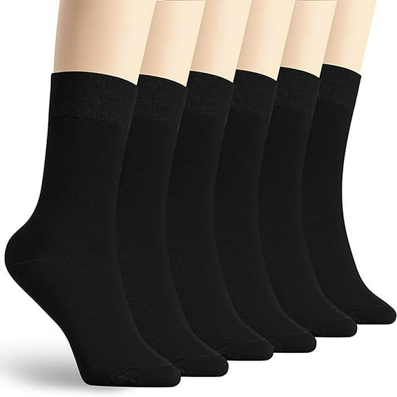 JFjswayl Women's Cool Comfort Ankle Socks, 6-Pair Value Pack Black